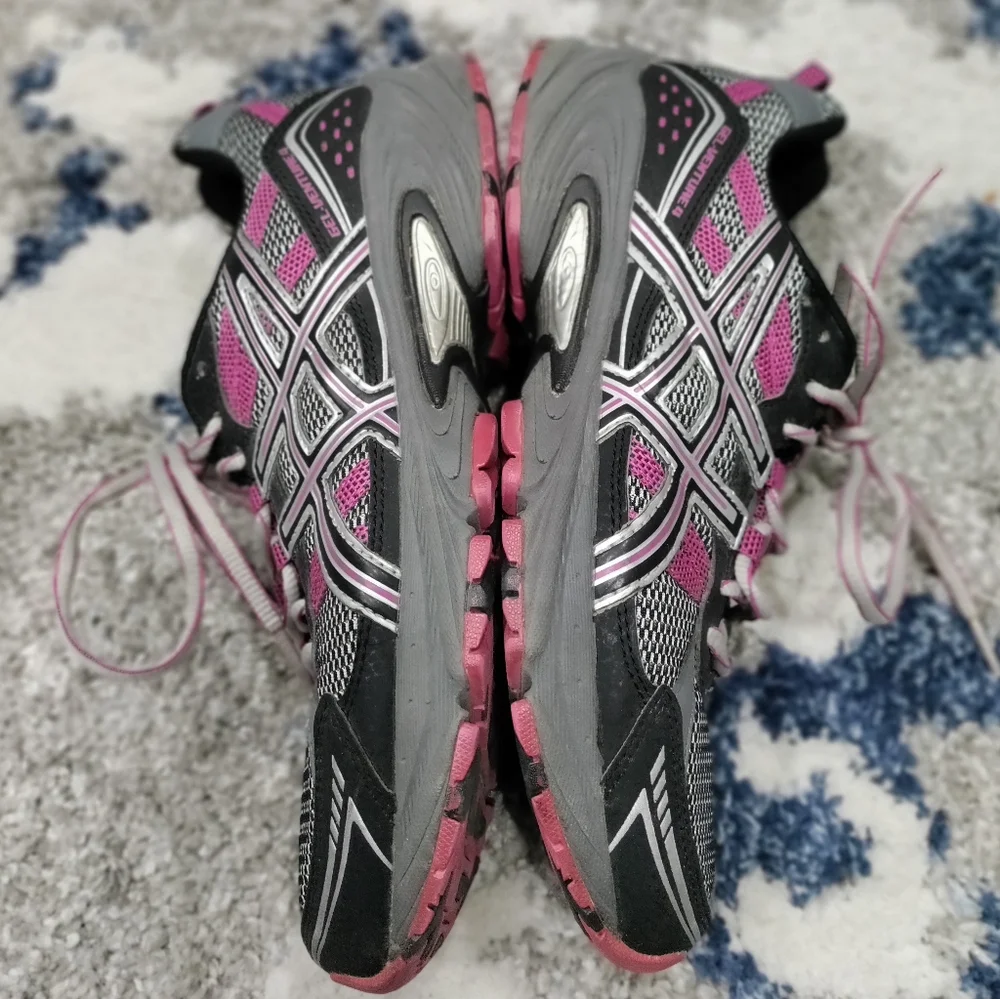 Asics Gel-Venture 4  Women's Grey/purple Running Shoes size 9.5